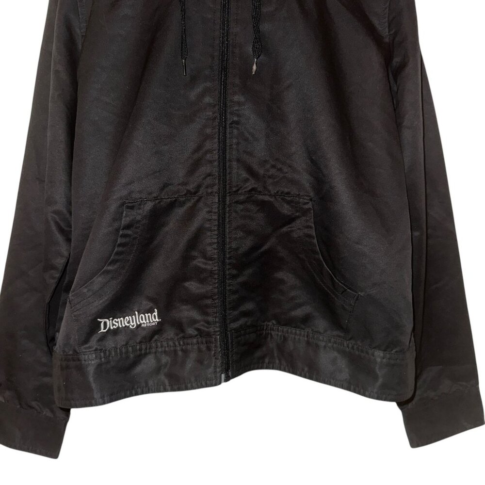 Disney Lightweight Jacket Big Boys L Black Mickey Mouse Lined Hooded Embroidered - Picture 3 of 11